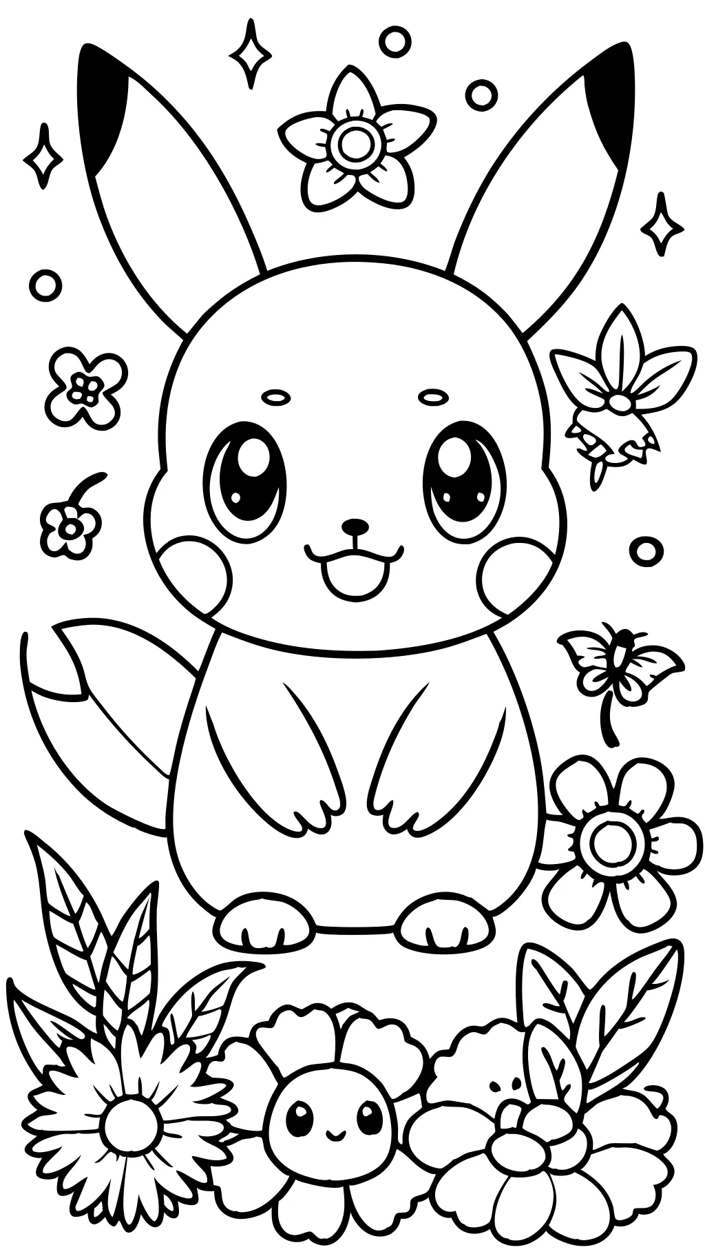 Pokemon linda para colorear